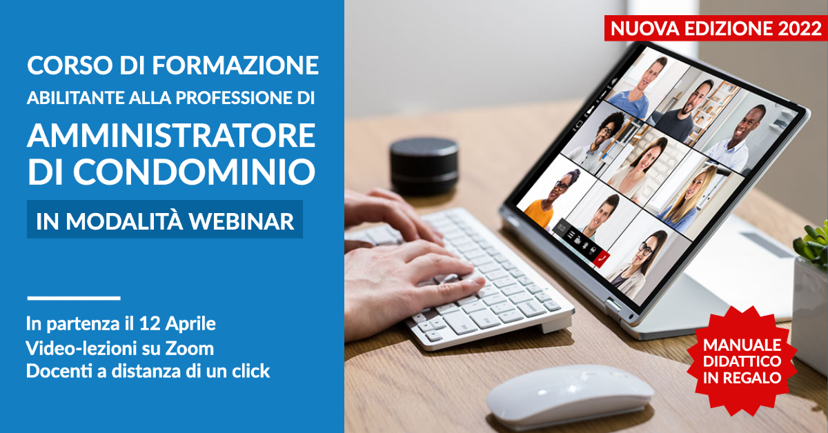 Corso di amministratore di condominio webinar